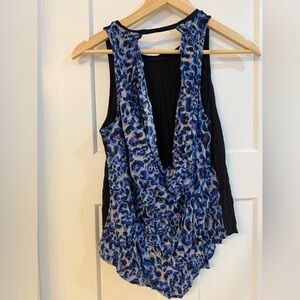 Juicy Couture Black Top with exposed back. Size Large.